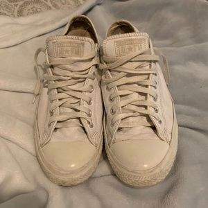 White Leather Converse